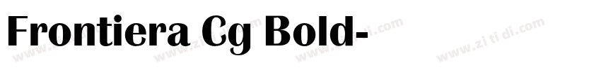 Frontiera Cg Bold字体转换